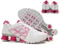 nike shox promos agent rivaly blanc rose rouge femmes chaussures